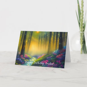 Carte Art numérique du sentier de la forêt magique