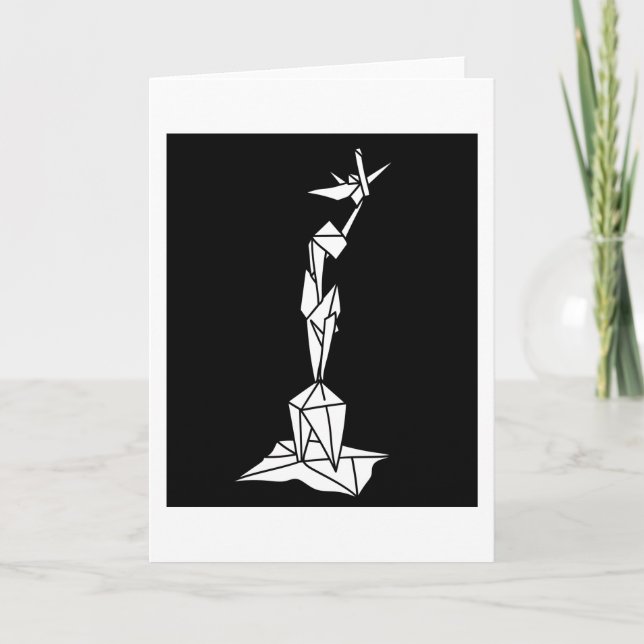 Carte Art papier pliable Origami (Devant)