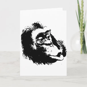 Carte Art Pop Singe Drôle