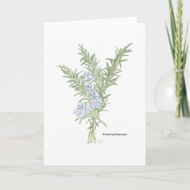 Carte Art romarin floral (Devant)