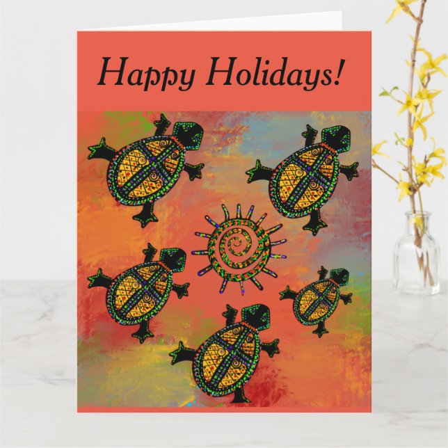 CARTE ART TURTLE SUD-OUEST     (Fleur jaune)