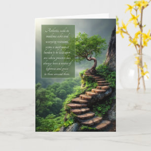 Carte Arthrose Escalier de falaise et forêt tropicale Me