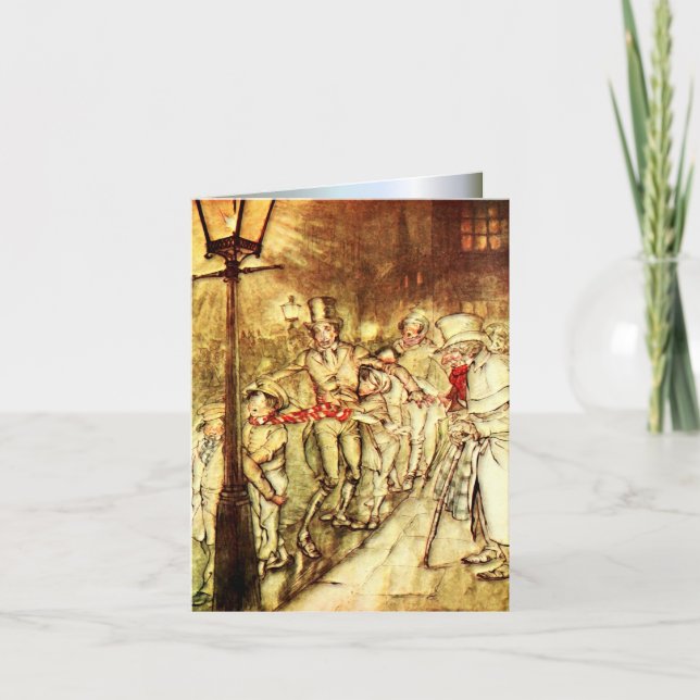Carte Arthur Rackham - A Christmas Carol - Street (Devant)