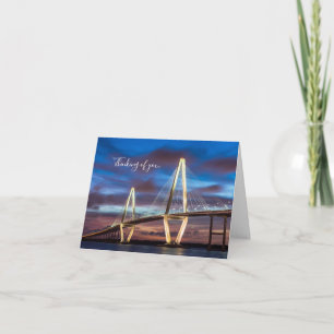 Carte Arthur Ravenel Bridge À La Nuit Penser À U Card