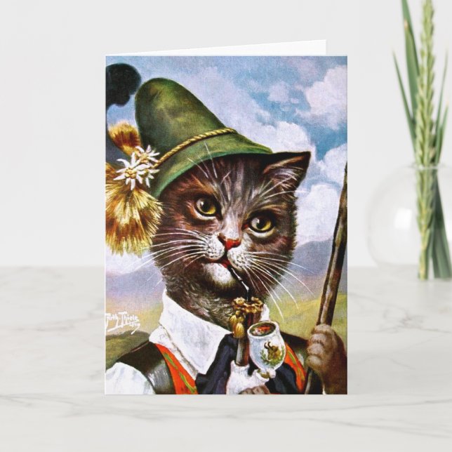 Carte Arthur Thiele - Chat des Alpes bavaroises (Devant)