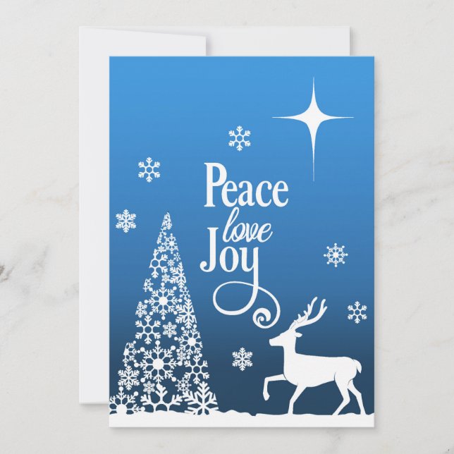 Carte Artistic scene of Peace, Love and Joy personalize (Devant)