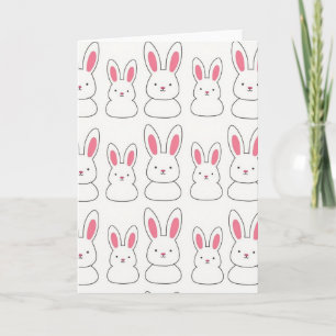 Carte artistique à motif de lapin mignon