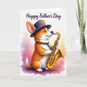 Carte artistique de la fête des pères canine music
