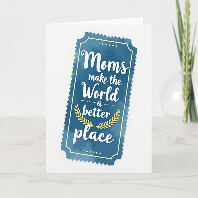 Carte artistique du monde des mamans adorables (Devant)