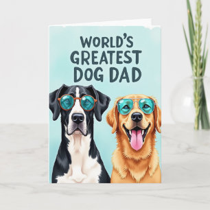Carte artistique : Meilleur papa de chien du monde