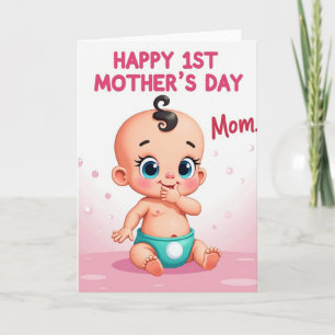Carte artistique pour la fête des mères bébé doux