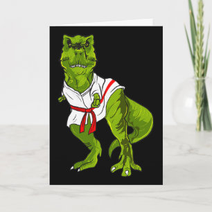 Carte Arts martiaux de dinosaure ninja drôle de judo kar
