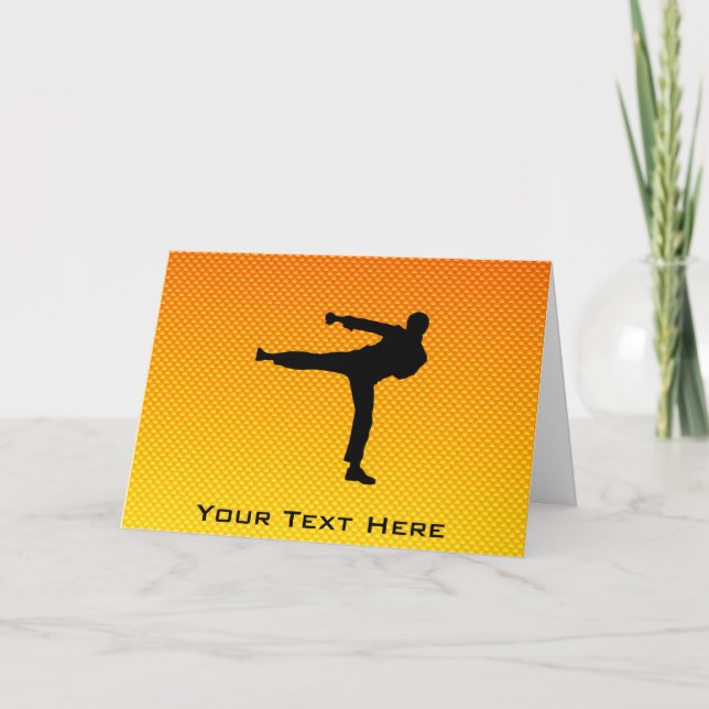 Carte Arts martiaux jaune-orange (Devant)