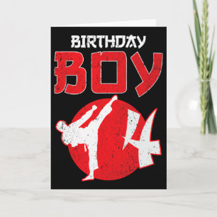 Carte Arts Martiaux Karaté Taekwondo 4 Ans Anniversaire