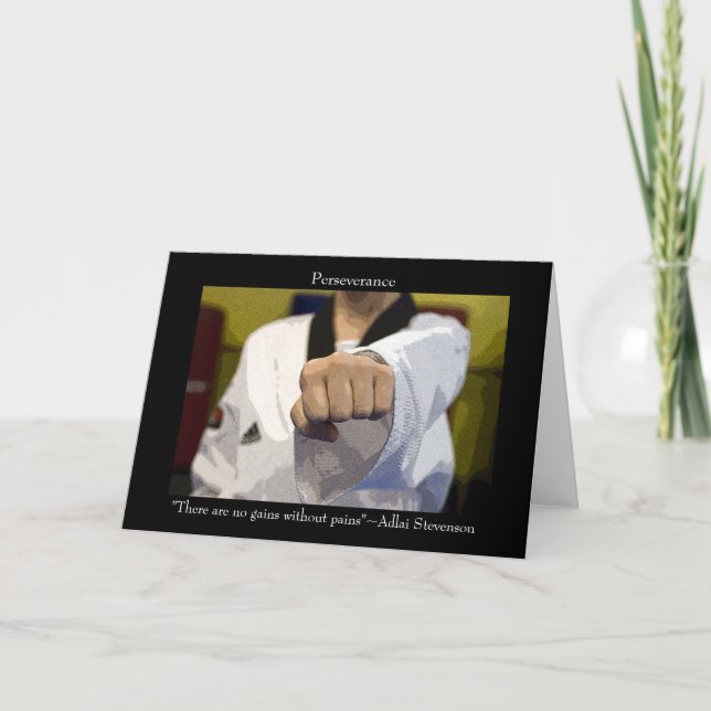 Carte Arts martiaux Persévérance Inspiration (Devant)