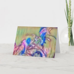 Carte Artsy Abstrait Fleurs Art Note Card