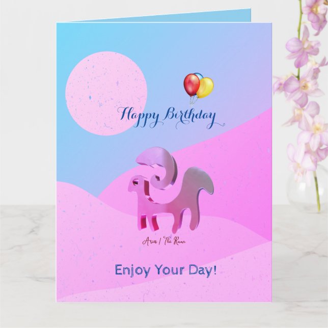 Carte Artsy Blue Rose Anniversaire Salut (Orchidée)