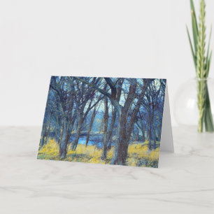 Carte Artsy Night Imaginaire Forest Art Note Card