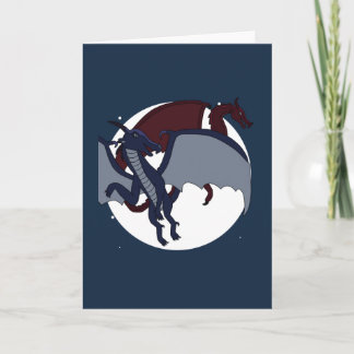 Carte Ascended Mythical Fantasy Dragon Moon Blank Inside