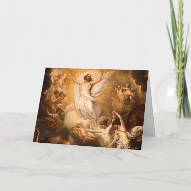Carte Ascension du Christ avec des anges (Devant)
