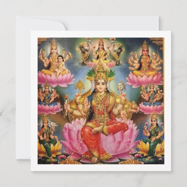 Carte Ashtalakshmi - Huit formes de Lakshmi (Devant)