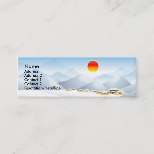 Carte asiatique de profil de Sun d'hiver (Devant)