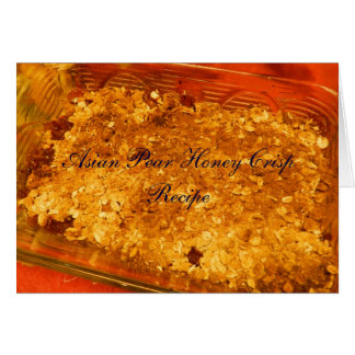 Carte asiatique de recette de chips de miel de