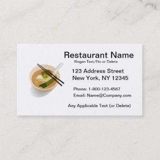 Carte asiatique faite sur commande de restaurant