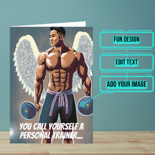 Carte Asiatique Personal Trainer ou Coach Gym Anniversai