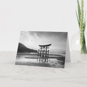 Carte Asie, Japon, Myajima. Porte de Torri