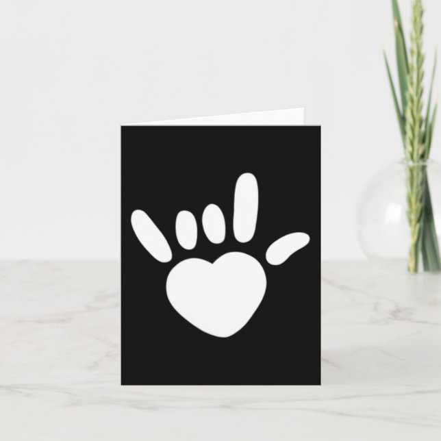 Carte ASL Love Sign American Sign Language Deaf Awards (Devant)