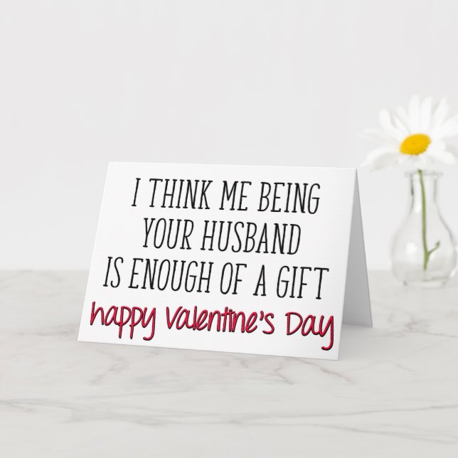 Carte Assez d'un cadeau, amusante femme Valentine's Day (Petite plante)