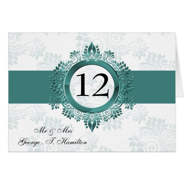 carte assise de la table aqua monogramme (Devant Horizontal)