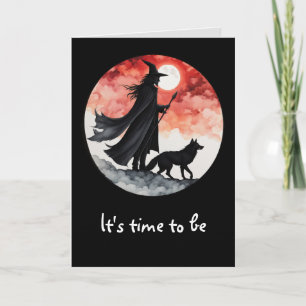 Carte Assistant avec un loup - Halloween Fun 2
