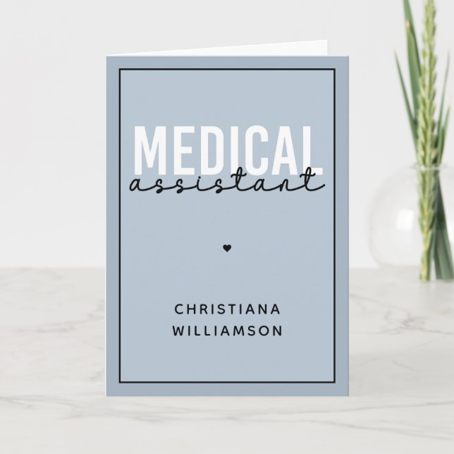 Carte Assistant Médicale personnalisé | Cadeau de l'assi (Devant)