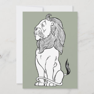 Carte Assistant vintage d'Oz, Lion courageux