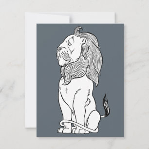 Carte Assistant vintage d'Oz, Lion courageux