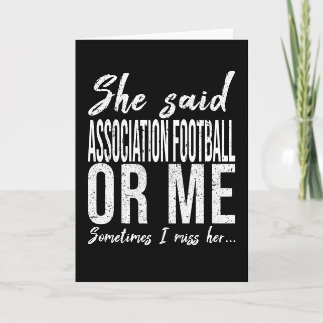 Carte Association Football cotation drôle (Devant)