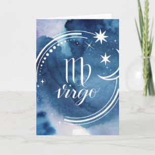 Carte Astrologie de l'aquarelle - Virgo