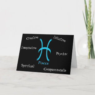 Carte Astrologie des Poissons Zodiac Anniversaire