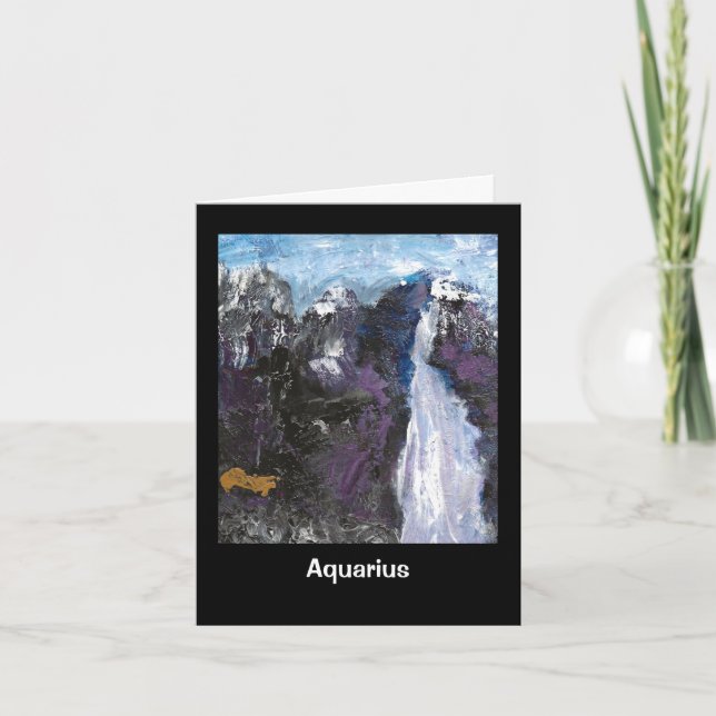 Carte Astrologie Horoscope Aquarius (Devant)