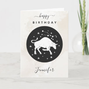 Carte Astrologie Taurus Symbole Zodiaque Horoscope Éléga