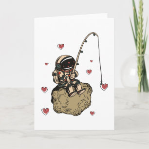 Carte Astronaut Love Valentine Heart