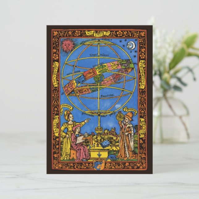 Carte Astronome Claudius Ptolemy, Céleste Vintage (Debout devant)