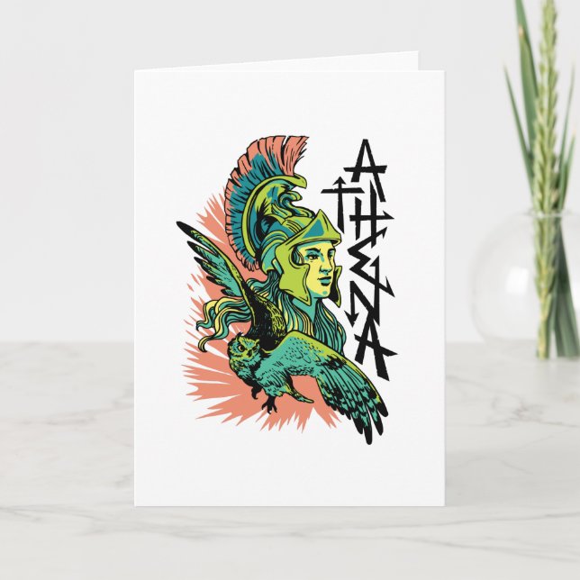 Carte Athena déesse mythique Grèce (Devant)