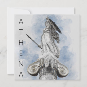 Carte Athéna Statue grecque classique - Élégant