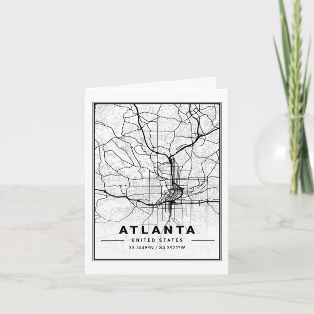 Carte Atlanta Georgia USA Travel City Plan (Devant)