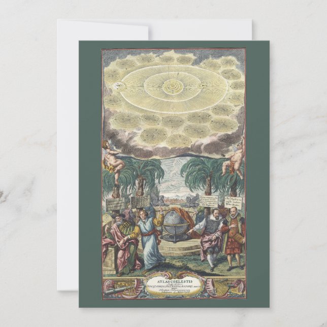 Carte Atlas Coelestis par Doppelmaier, Astronomie Vintag (Devant)