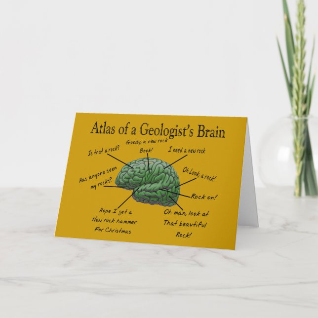 Carte Atlas des dons amusants du cerveau d'un géologue (Devant)
