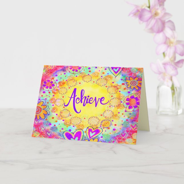 Carte Atteindre Fun Floral Color Inspiration tendance (Orchidée)